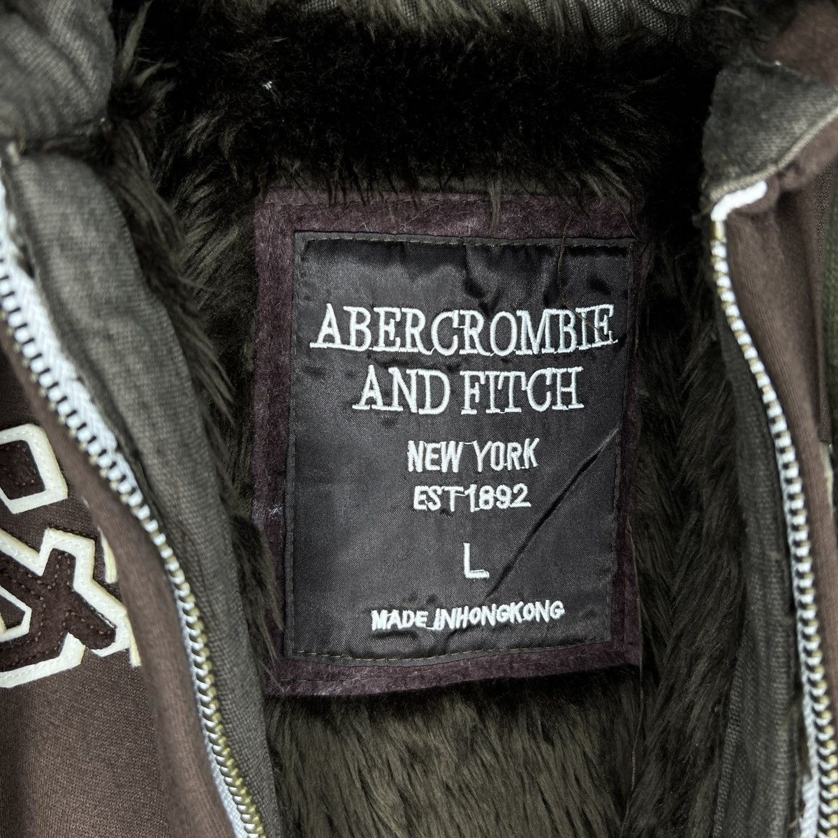 Abercrombie & Fitch If Six Was Nine Styled Fur Hoodie Sherpa Brown Big Logo Size US L / EU 52-54 / 3 - 7 Thumbnail