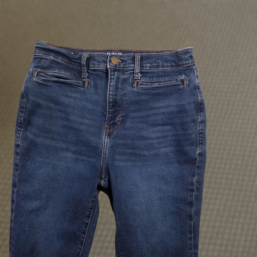 Vintage a.n.a A New Approach Jeans Womens 6 Blue High Rise Crop Skinny Stretch Denim Size 28" / US 6 / IT 42 - 1 Thumbnail