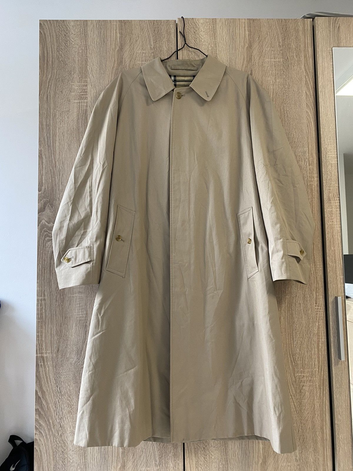Burberry Vintage 90s Burberry Trench Coat Jacket Nova Check Size L-XL Size US XL / EU 56 / 4 - 10 Thumbnail