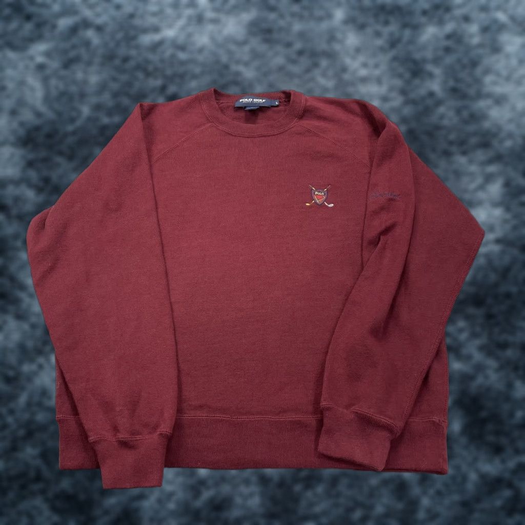 Polo Ralph Lauren Polo Ralph Lauren Sea Island Golf Sweater Mens Large Red Crest Crewneck Vintage Size US L / EU 52-54 / 3 - 1 Thumbnail