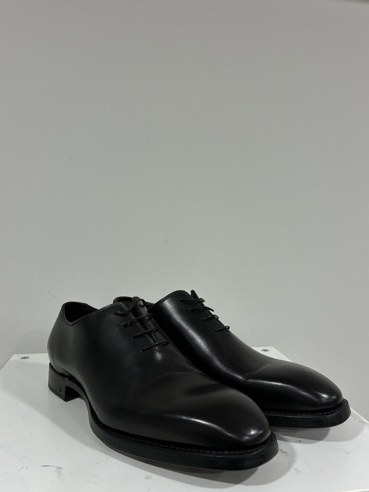 John Varvatos Regent Black Leather Oxford Size 11.5 Size US 11.5 / EU 44-45 - 6 Thumbnail
