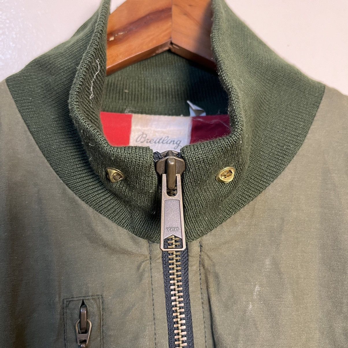 Alpha Industries Vintage Breitling Aviation Pained Waxed Bomber Jacket Size US L / EU 52-54 / 3 - 6 Thumbnail