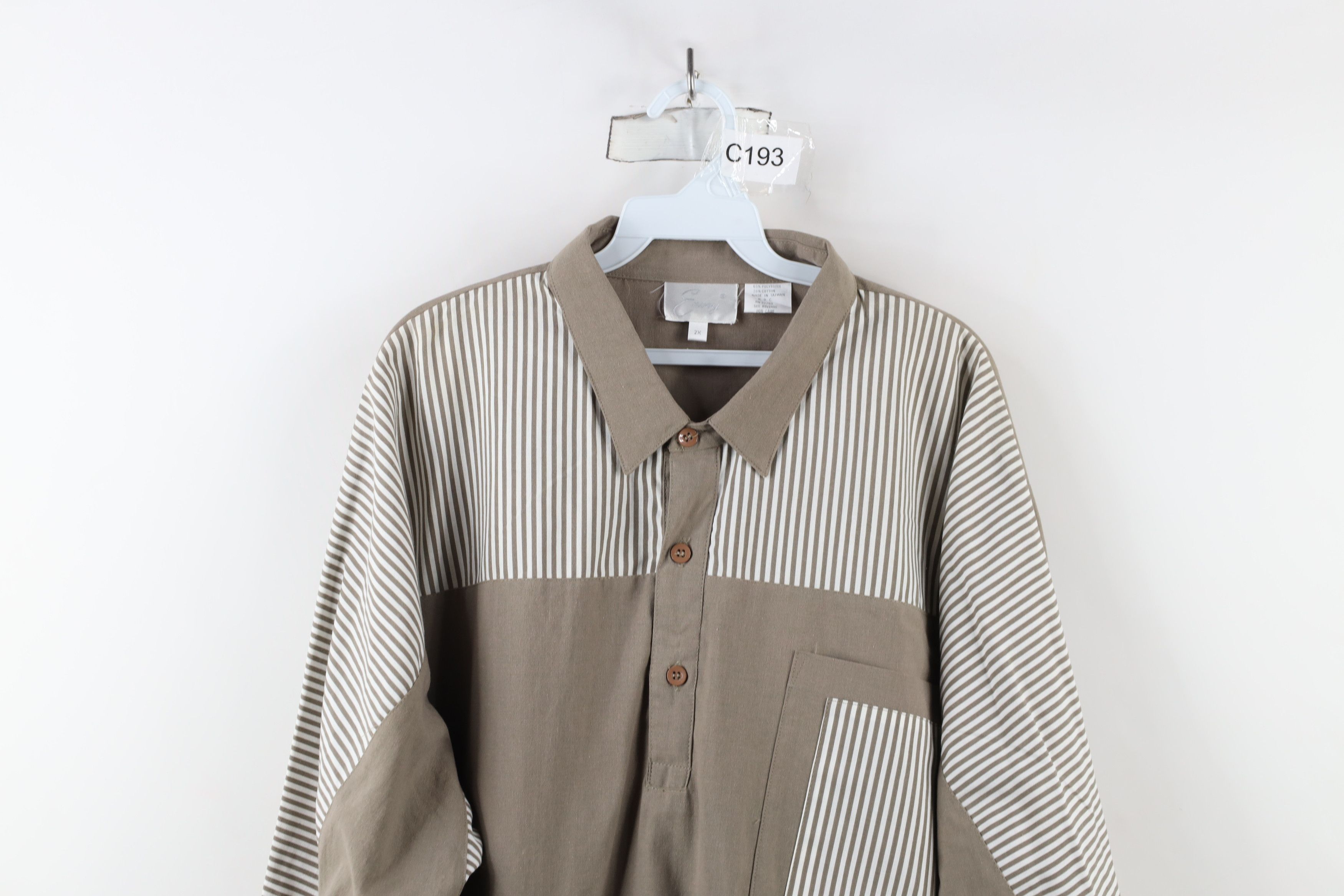 Vintage Vintage 90s Streetwear Block Collared Pullover Polo Shirt Size US XXL / EU 58 / 5 - 2 Thumbnail