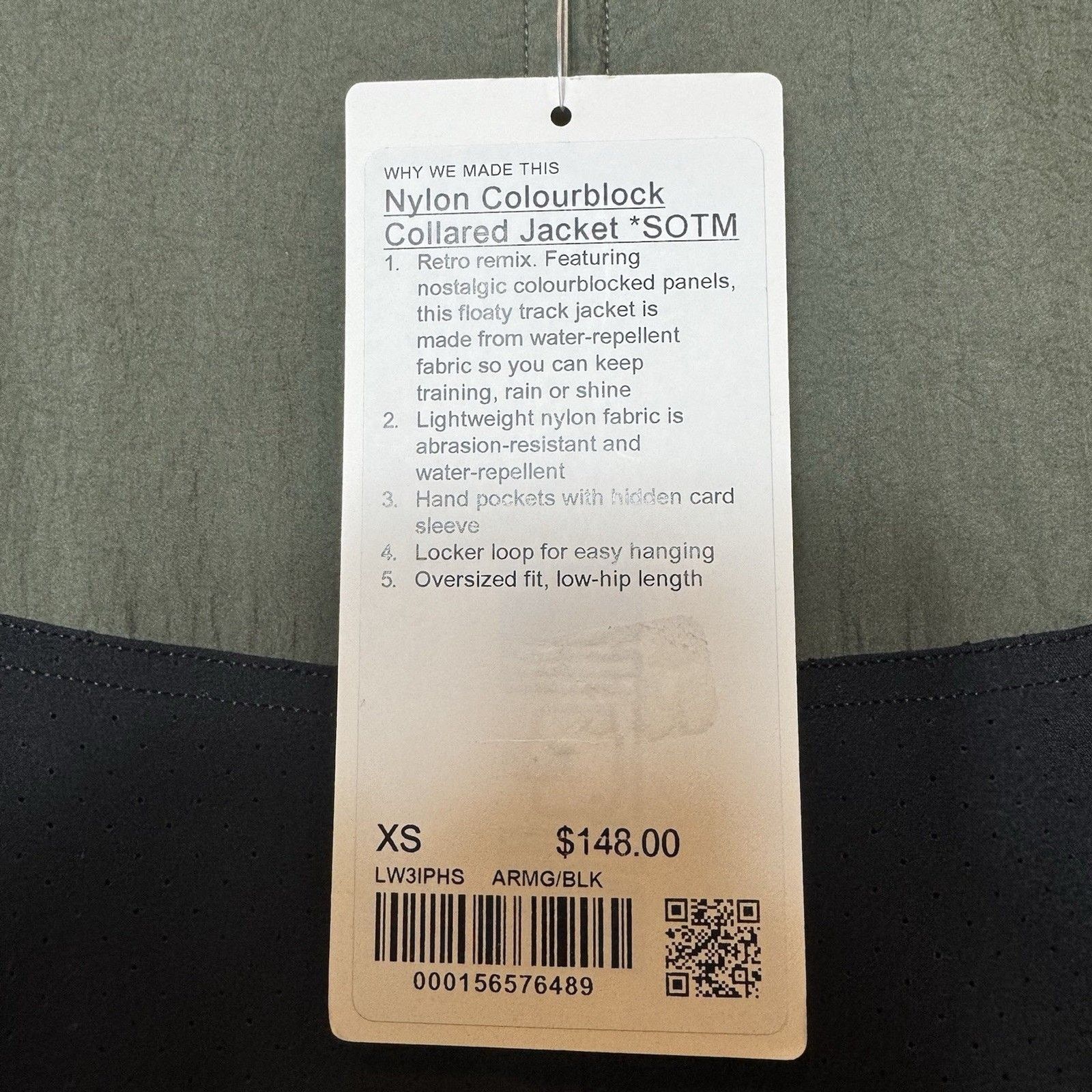 Lululemon Lululemon Collared Jacket Retro Army Green/Black Size XS NWT Size XS / US 0-2 / IT 36-38 - 3 Thumbnail