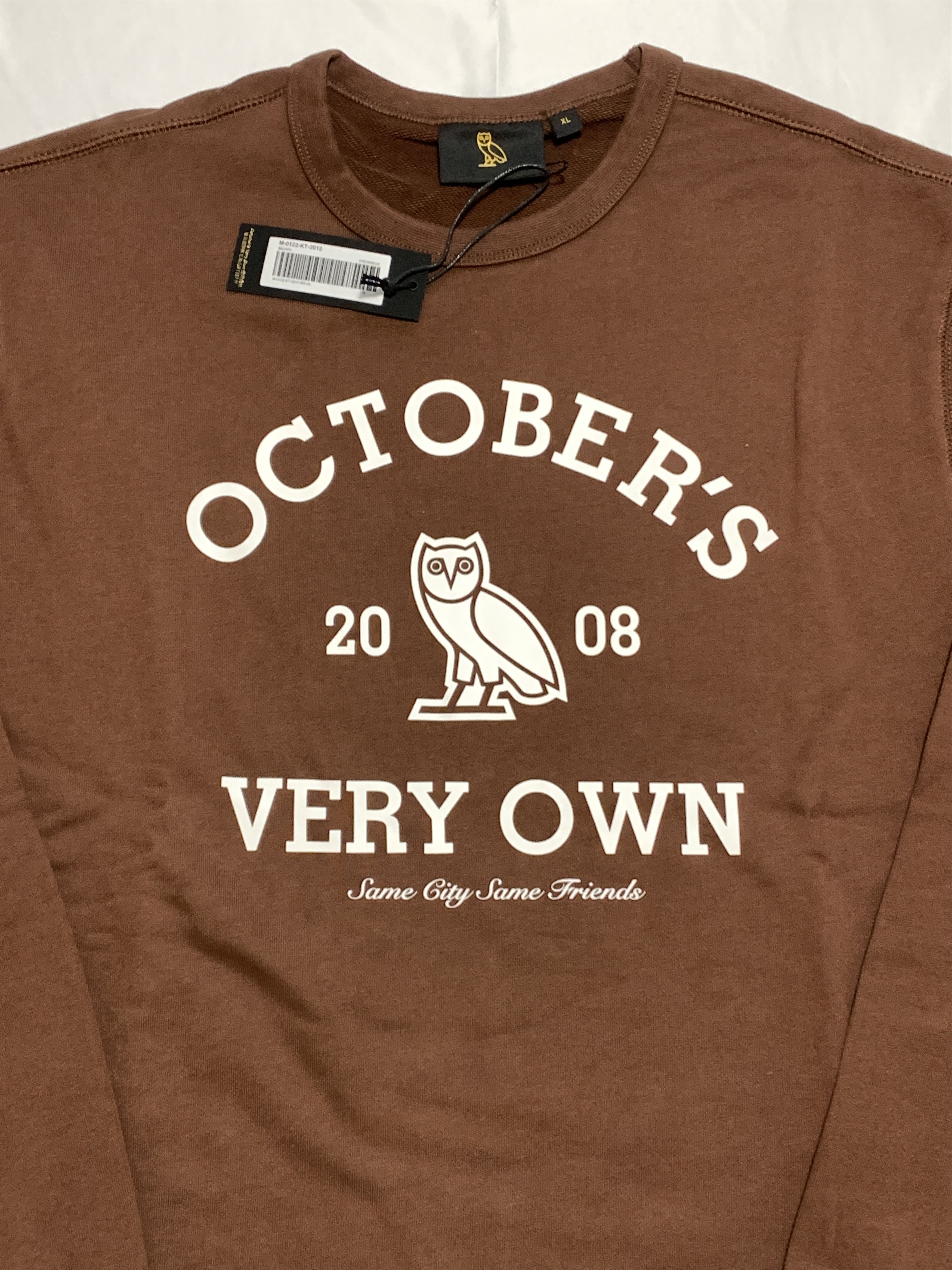 Drake *RARE* OVO Collegiate Crewneck Chocolate Brown Size US XL / EU 56 / 4 - 1 Thumbnail