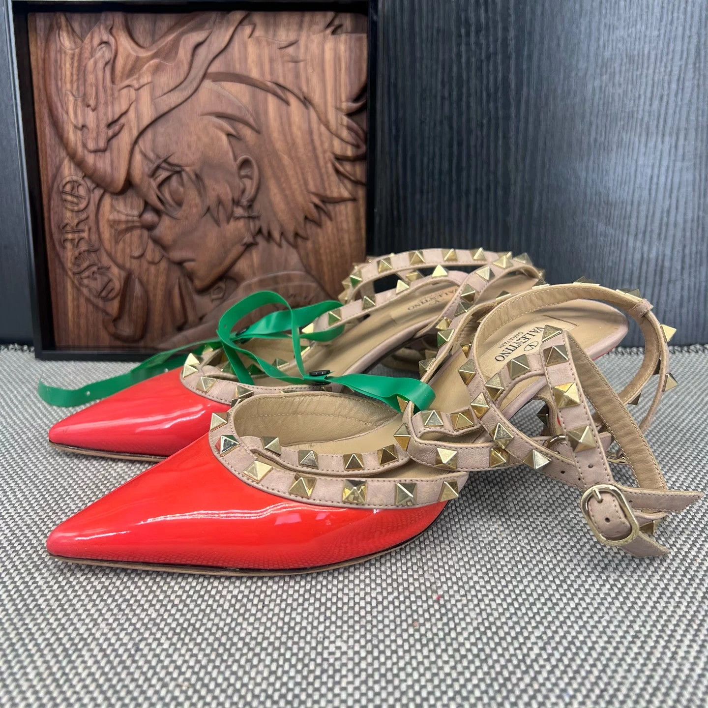 Valentino Valentino Patent Leather Orange Heels Size 37.5 w/ Box Size US 6.5 / IT 36.5 - 1 Thumbnail