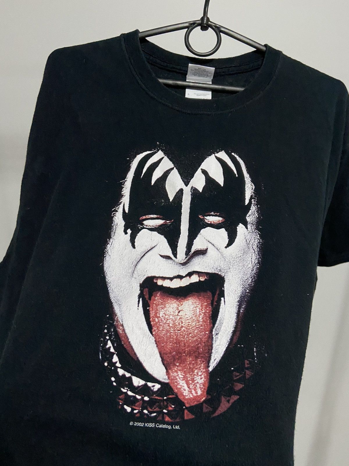 KISS × Vintage Kiss Gene Simmons big print logo rock band tee vintage Size US XL / EU 56 / 4 - 4 Thumbnail