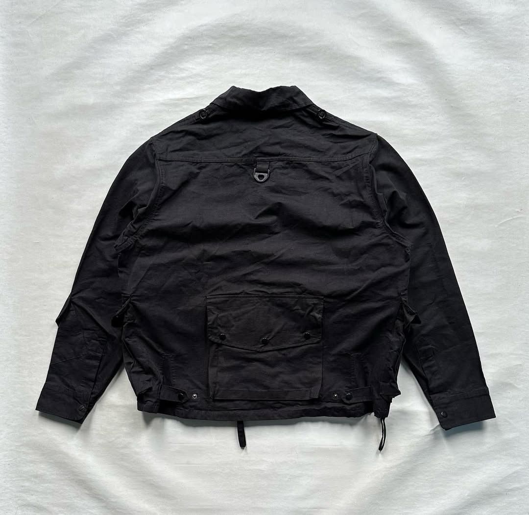 Japanese Brand A.Blue Garments Tenkara Shirt Nylon Wax Jacket Black Size US M / EU 48-50 / 2 - 5 Thumbnail