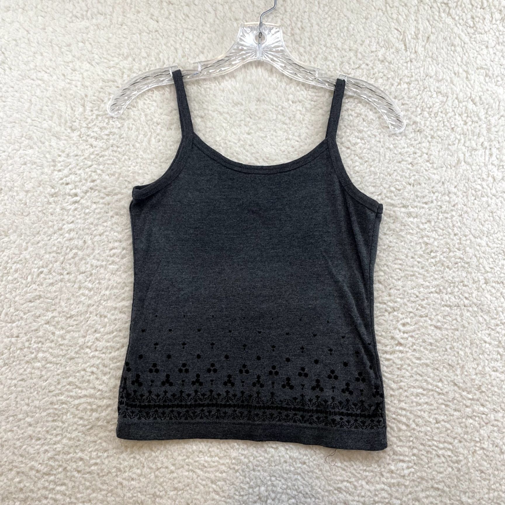 Vintage Y2K Vintage Camisole Tank Top S Grey Slinky Stretchy Fairy Grunge Whimsigoth Shirt Womens Boys Girls Size S / US 4 / IT 40 - 2 Thumbnail