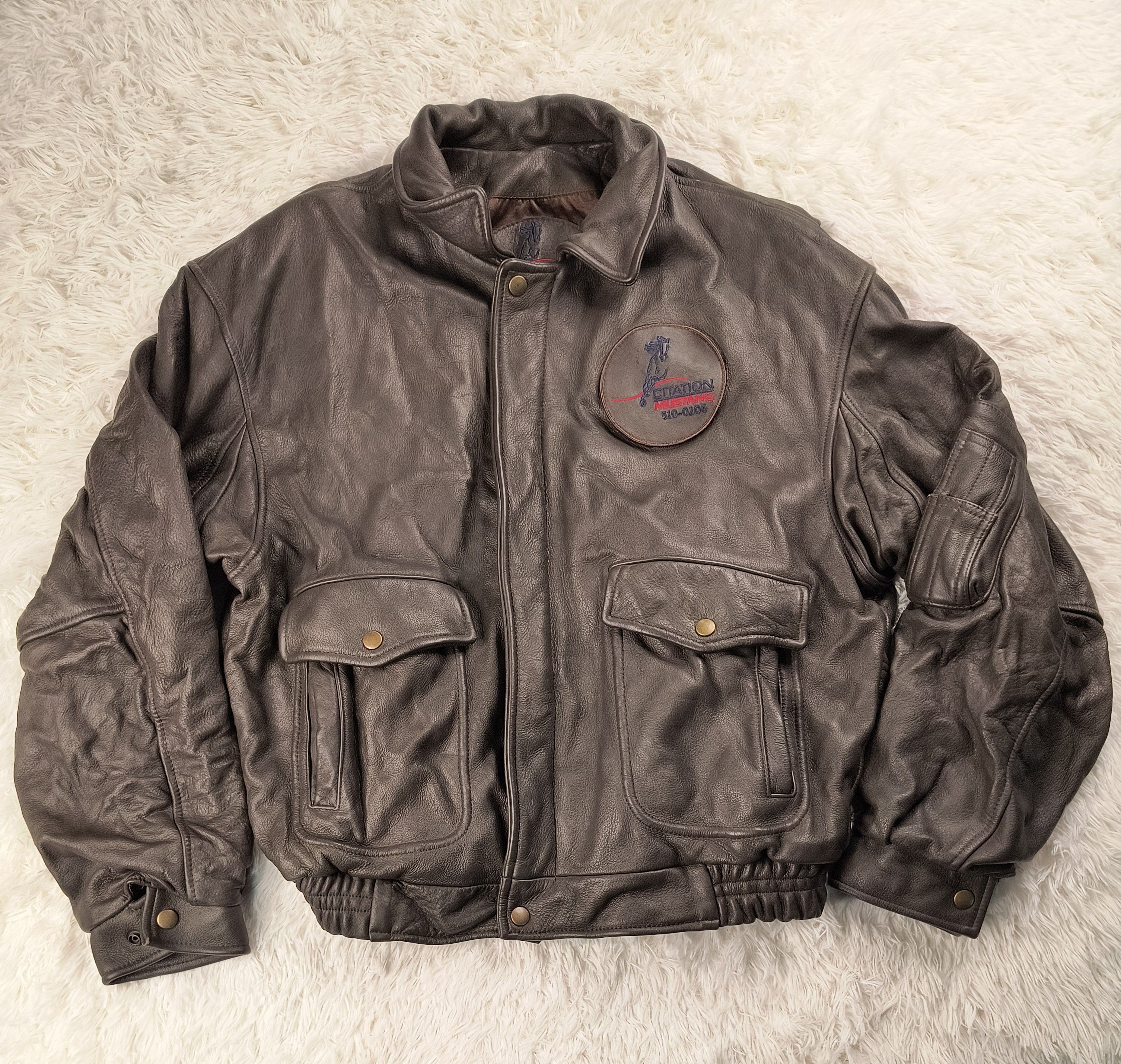 Vintage Vintage Citation Mustang model 510 pilot leather jacket Size US M / EU 48-50 / 2 - 1 Thumbnail
