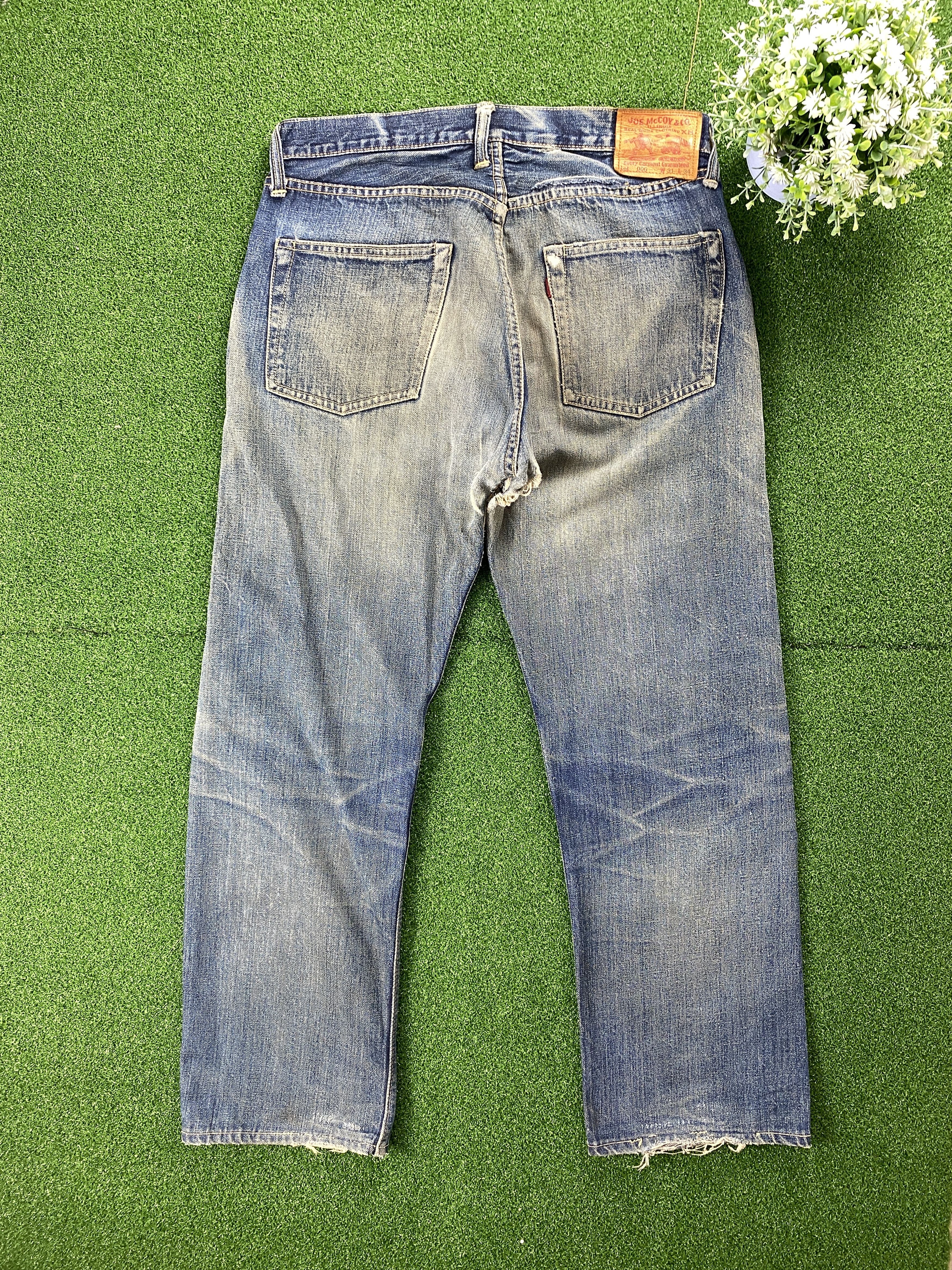 Japanese Brand 💢 Selvedge Joe Mccoy & Co Faded Distressed Jeans CP0084 Size US 32 / EU 48 - 10 Thumbnail