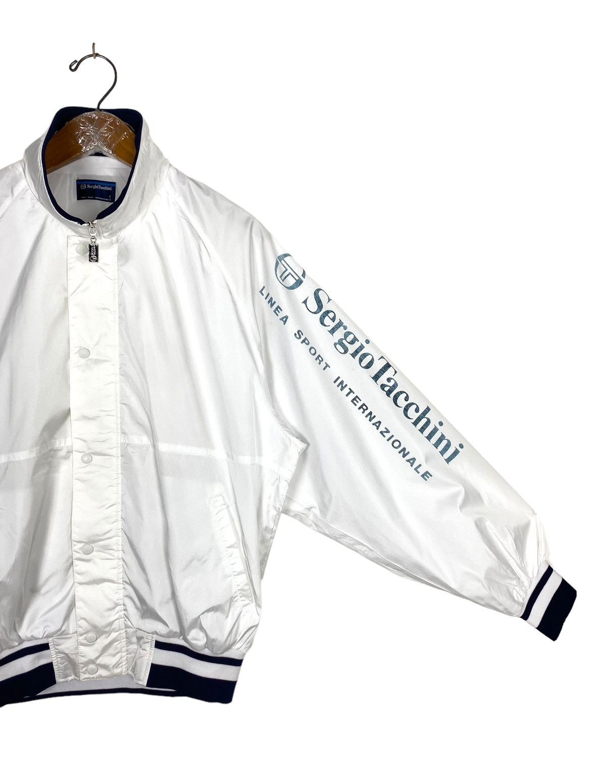 Sergio Tacchini Rare‼️ Sergio Tacchini Big Logo Zipper Jacket Made in Japan Size US M / EU 48-50 / 2 - 2 Thumbnail