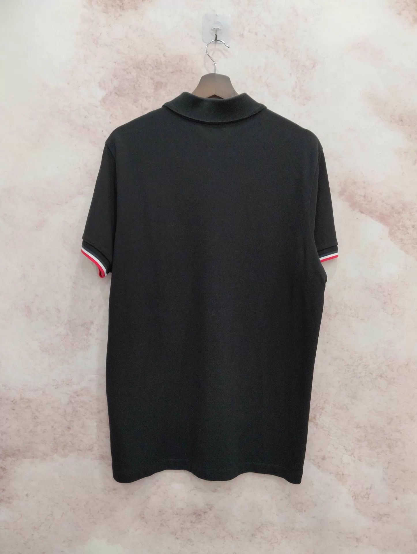 Moncler Moncler Black Short Sleeve Polo Shirt L Size US L / EU 52-54 / 3 - 2 Thumbnail