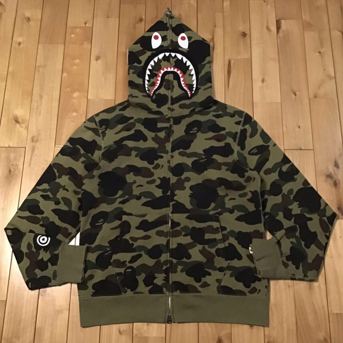 Bape BAPE 1st camo green shark full zip hoodie a bathing ape Size US XL / EU 56 / 4 - 1 Thumbnail
