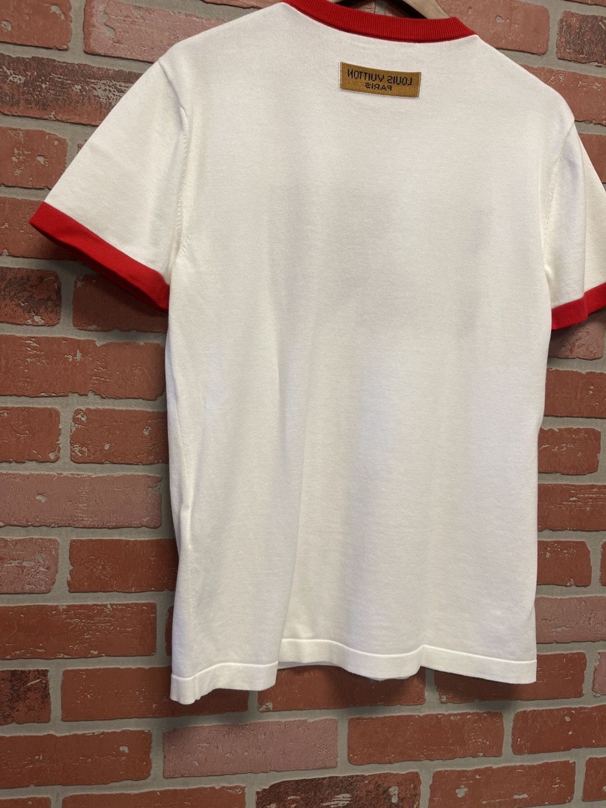 Louis Vuitton Size S - Louis Vuitton White & Blue Logo Intarsia T-Shirt Size US S / EU 44-46 / 1 - 6 Thumbnail