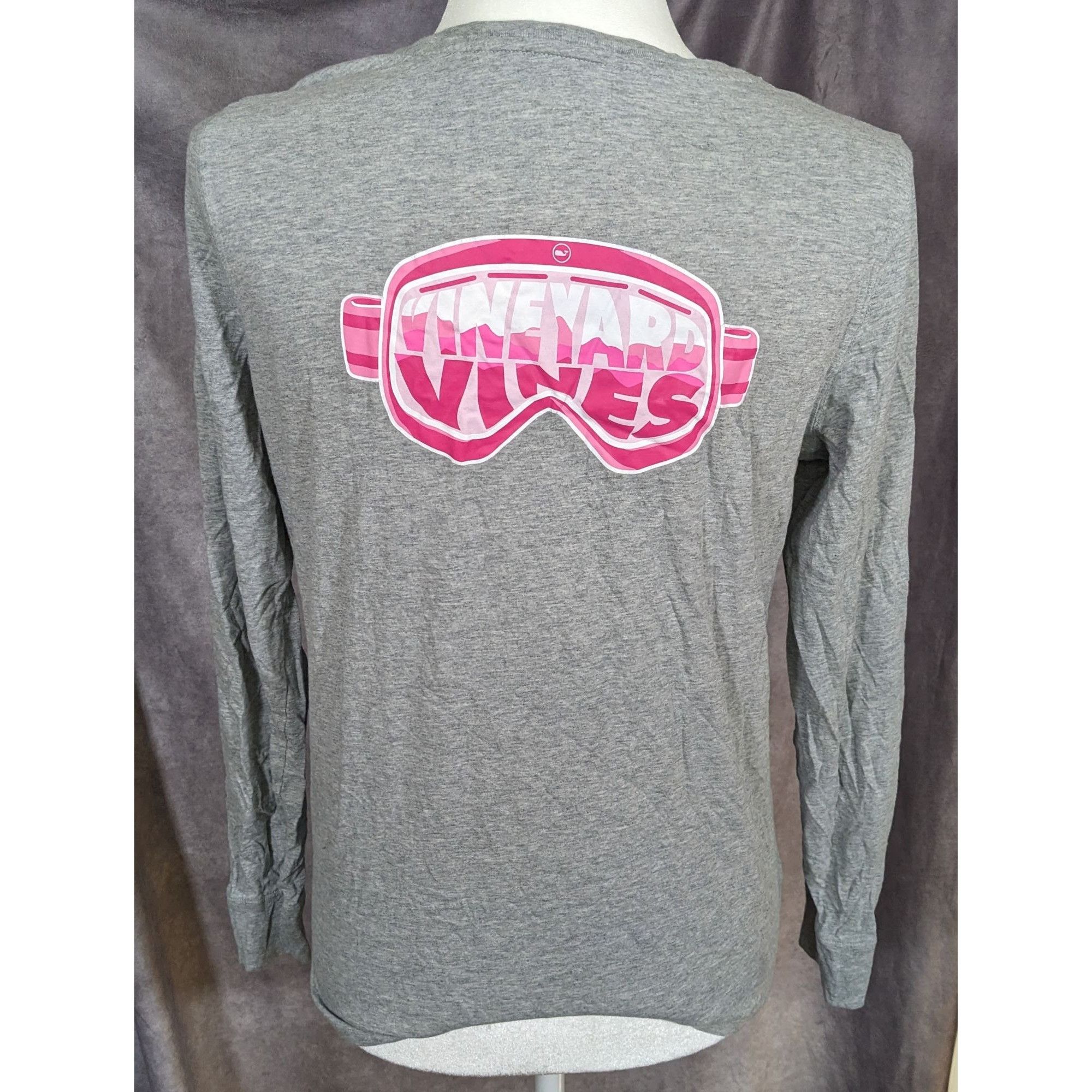 Vineyard Vines Preppy Vineyard Vines Grey And Pink Long Sleeve Shirt Size S / US 4 / IT 40 - 9 Thumbnail
