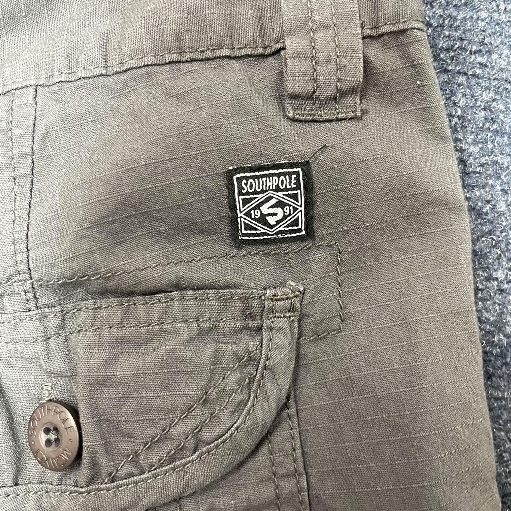Southpole Southpole Cargo Shorts Mens 36 Gray Cotton Canvas Pockets Summer Size US 36 / EU 52 - 5 Thumbnail