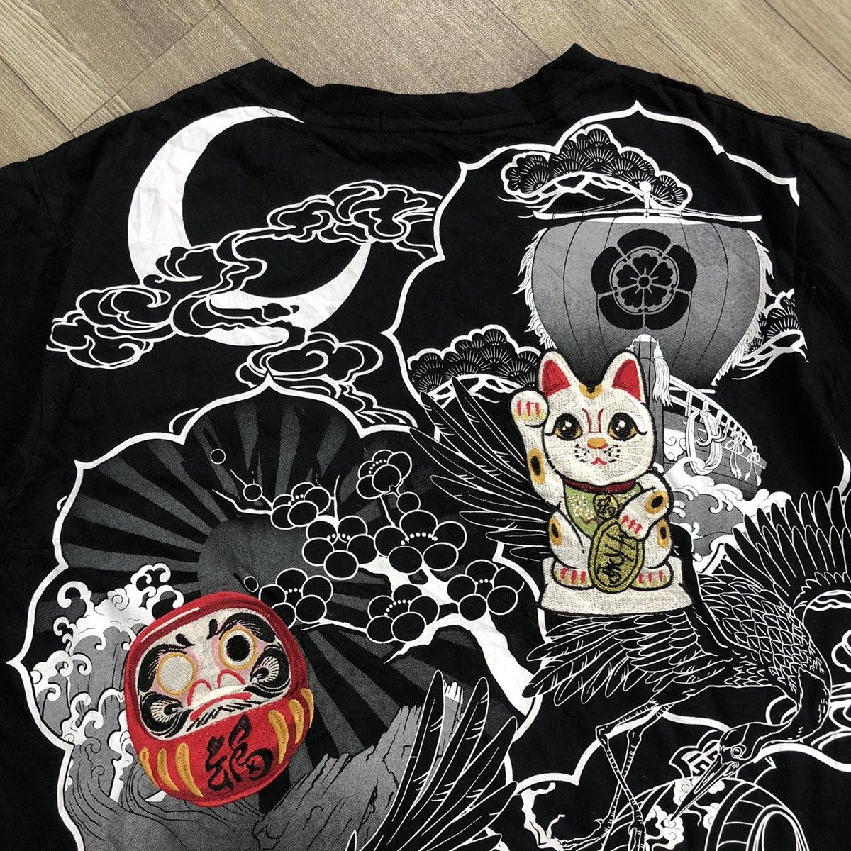 Japanese Brand 2000s Fugutatien Karakuri Tamashii Embrodiered Japanese Tee Size US M / EU 48-50 / 2 - 2 Thumbnail