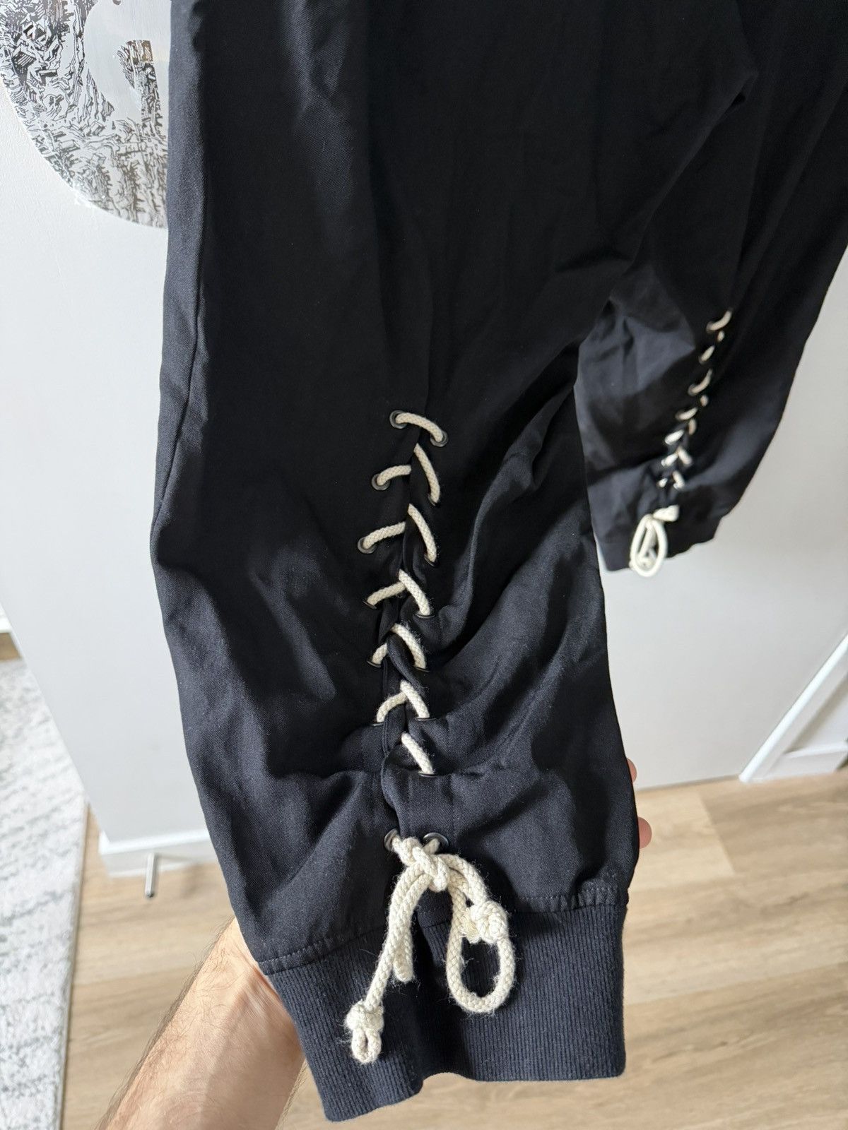 Yohji Yamamoto 21 SS Lace Up pants Size US 32 / EU 48 - 3 Thumbnail