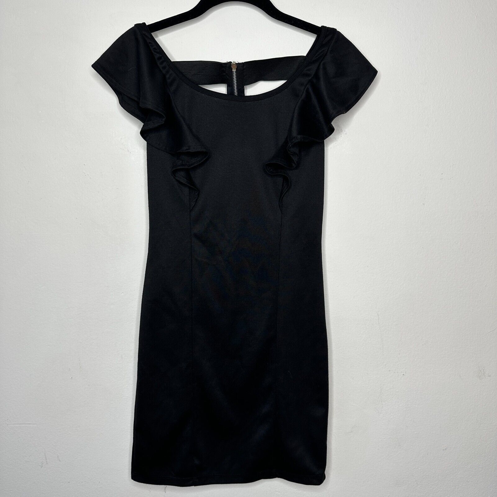 Other 21 Satin Black Ruffle Sleeveless Mini Exposed Back Design S Size S / US 4 / IT 40 - 11 Thumbnail