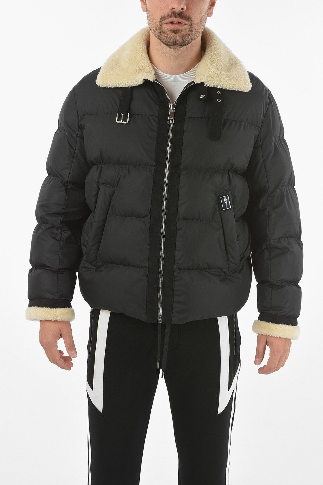 image of Neil Barrett Og1Mm1223 Puffer Jacket In Black, Men's (Size 2XL)