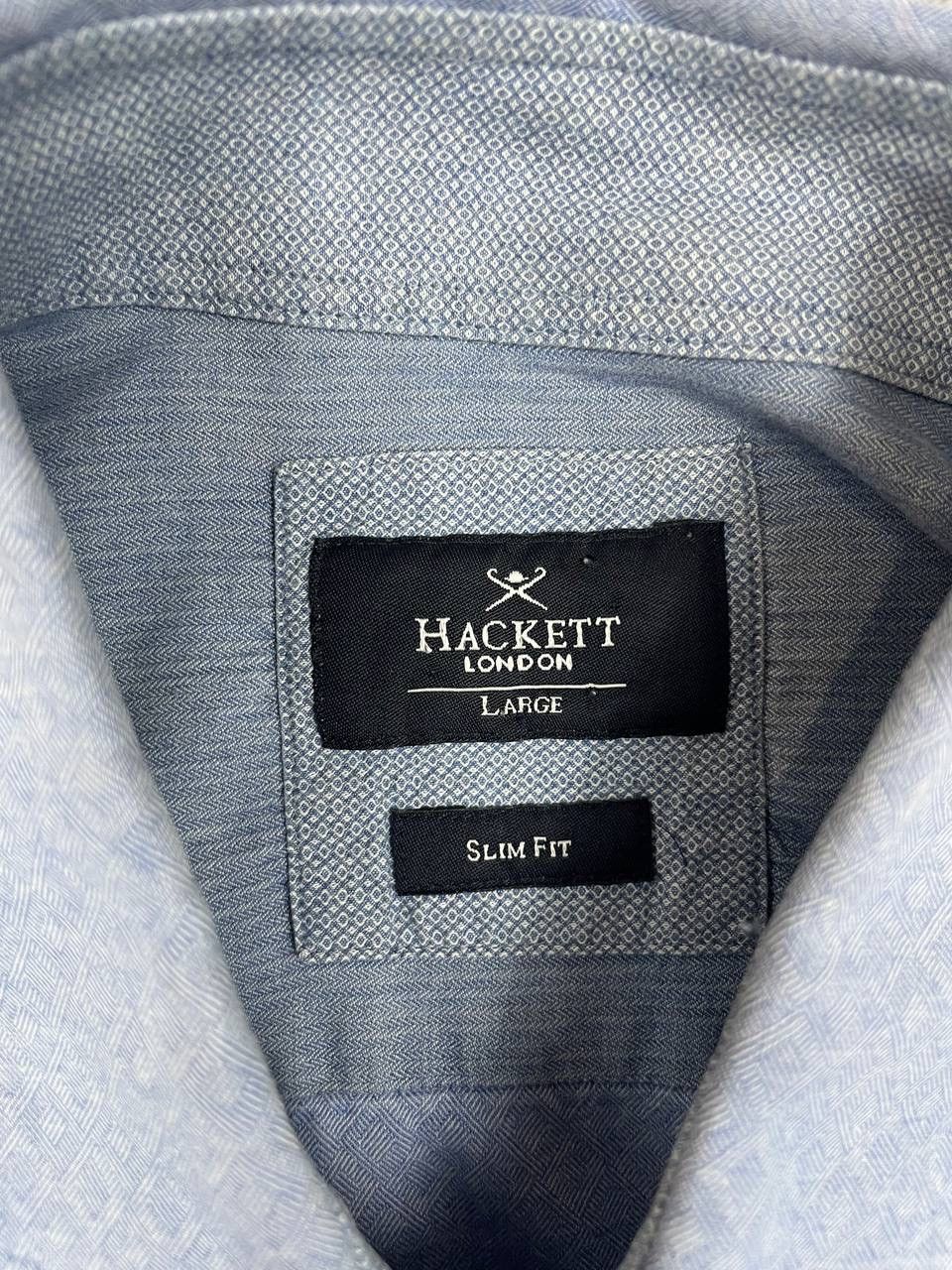 Hackett Hackett Men Cotton Shirt Light Blue Long Sleeve Size US L / EU 52-54 / 3 - 5 Thumbnail