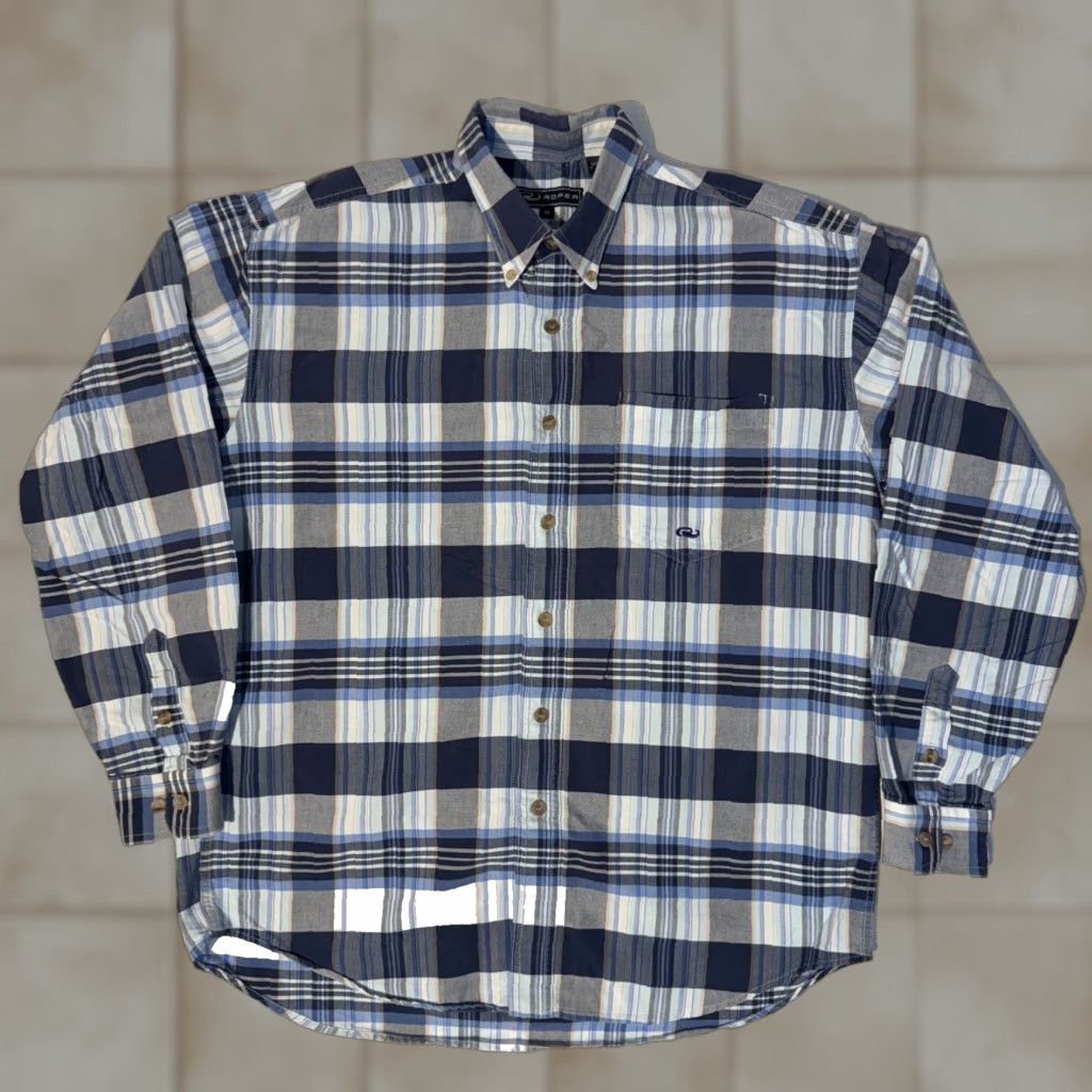 Roper Roper Shirt M Western Blue Plaid Long Sleeve Button Up Rodeo Size US XL / EU 56 / 4 - 1 Thumbnail