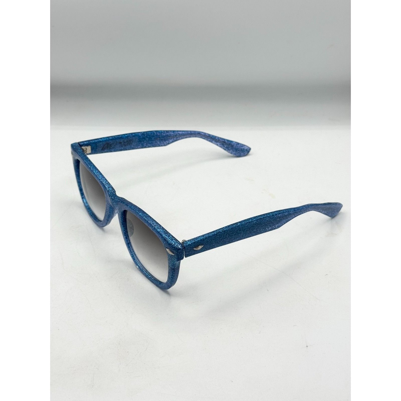 Vintage Glitz By Susan Lauter 1980's Blue Glitter Sunglasses Vintage Size ONE SIZE - 4 Thumbnail