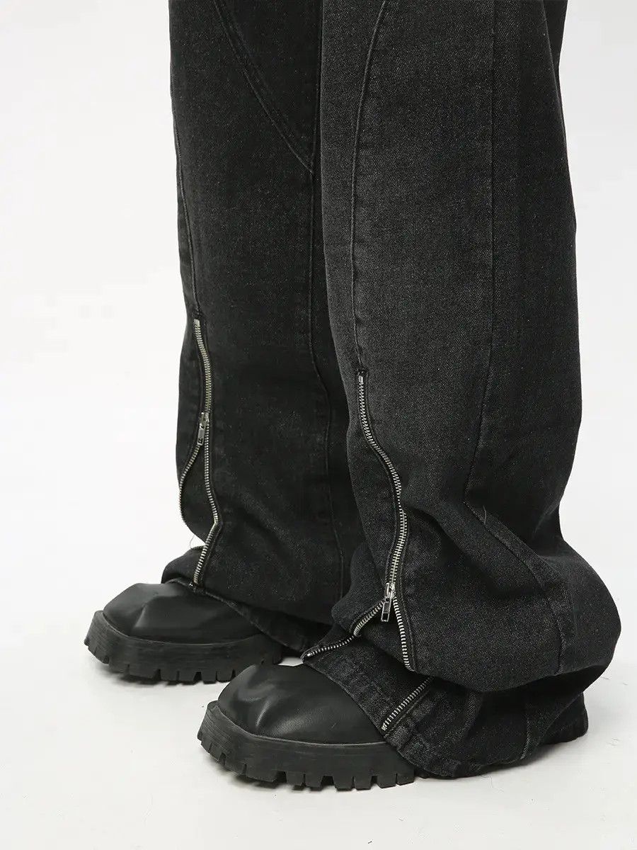Japanese Brand Retro loose line micro flared jeans Size US 32 / EU 48 - 4 Thumbnail