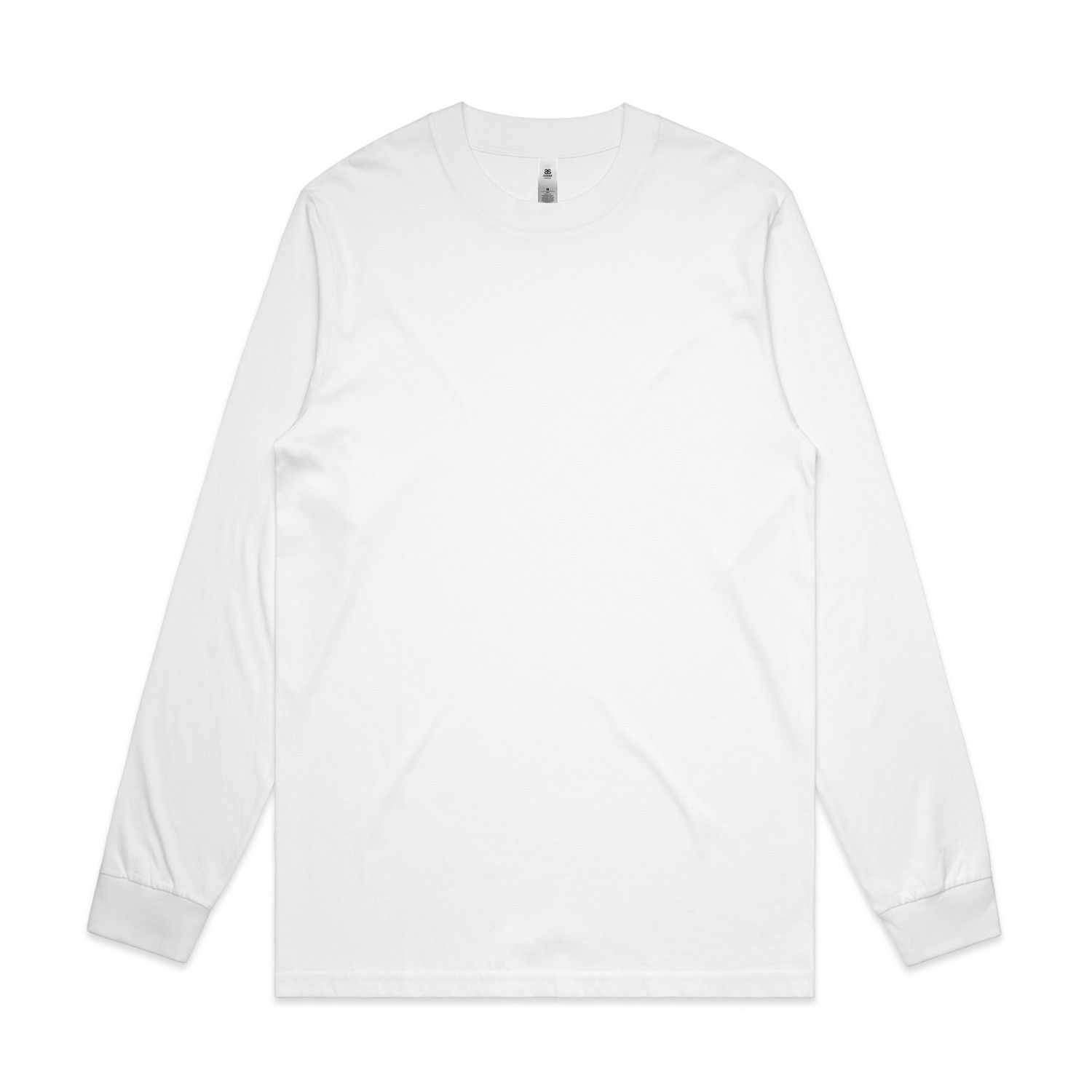 AS Colour White Plain Long Sleeve Shirt, High Quality/Comfortable Size US S / EU 44-46 / 1 - 1 Thumbnail