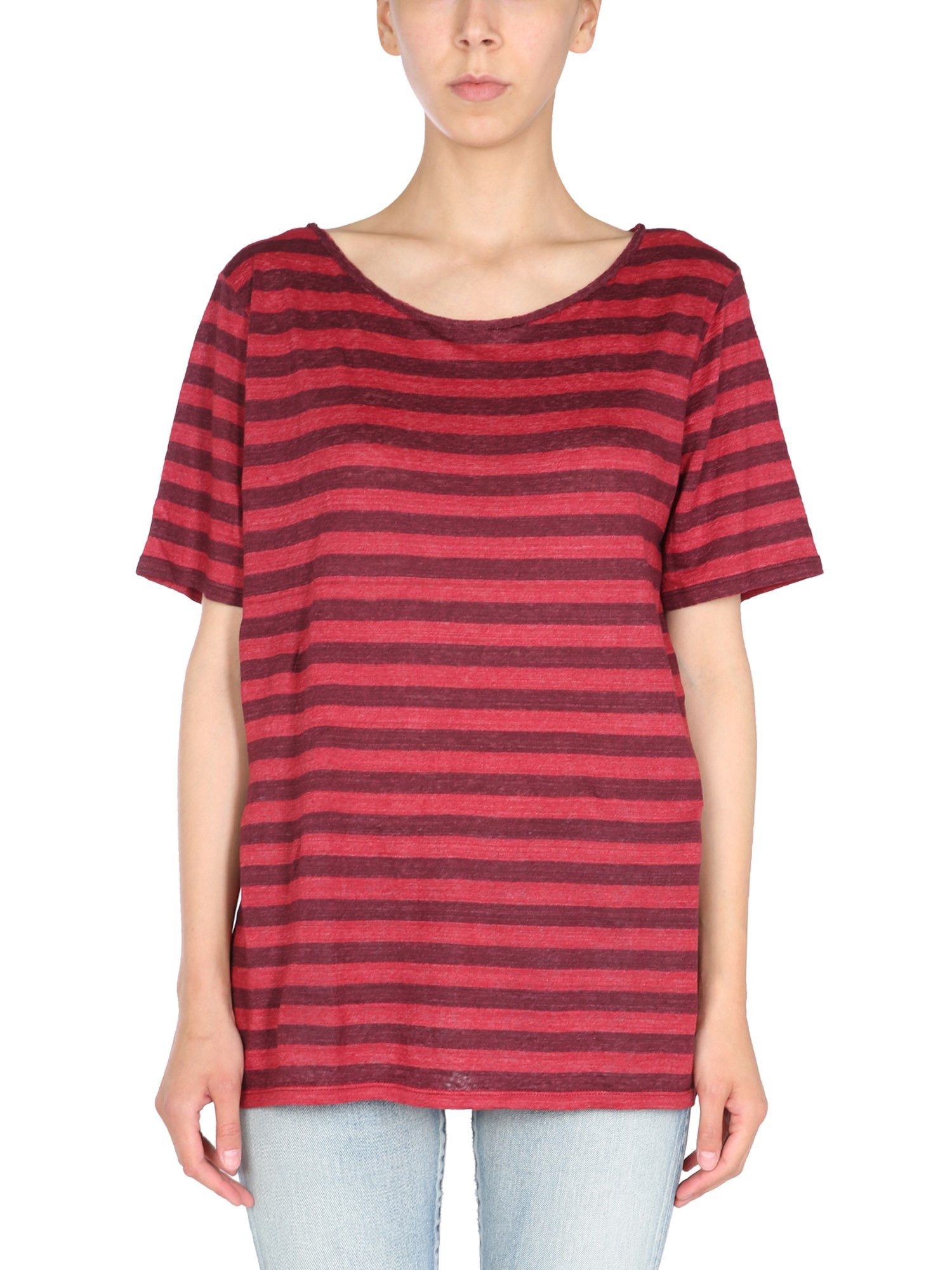 Saint Laurent Paris o1la1rc1a0425 649116 Dégradé-Striped Boyfriend T-Shirt Size S / US 4 / IT 40 - 1 Thumbnail