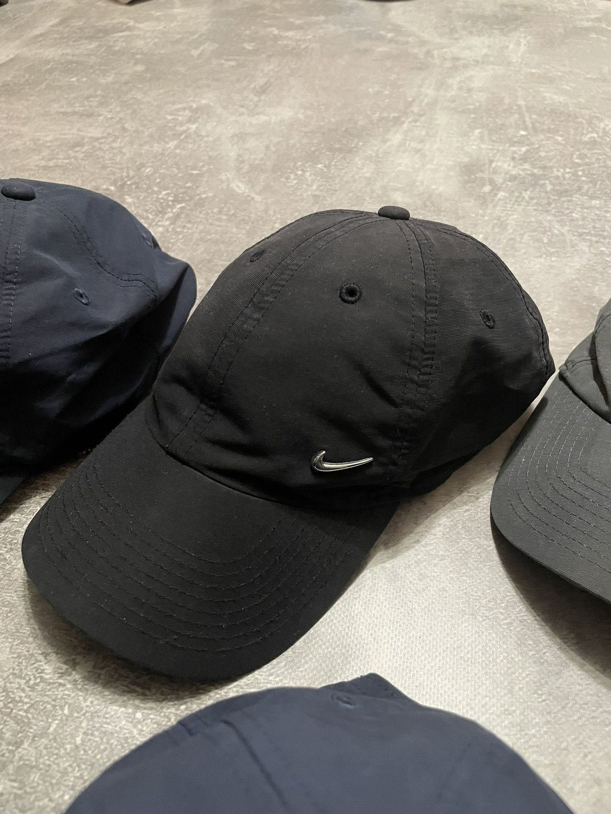 Nike × Vintage x6 Nike Metallic Swoosh Logo Cap Y2K Size ONE SIZE - 6 Thumbnail