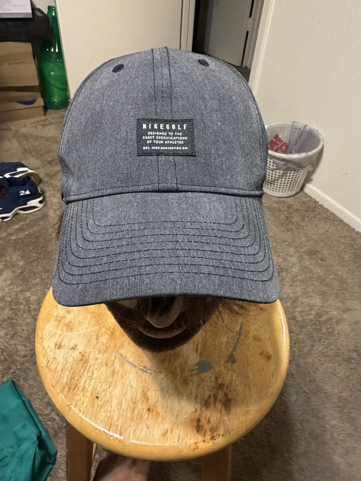 Nike × PGA Tour × Vintage Vintage Nike golf “triple black & grey” hat 00s Size ONE SIZE - 1 Thumbnail