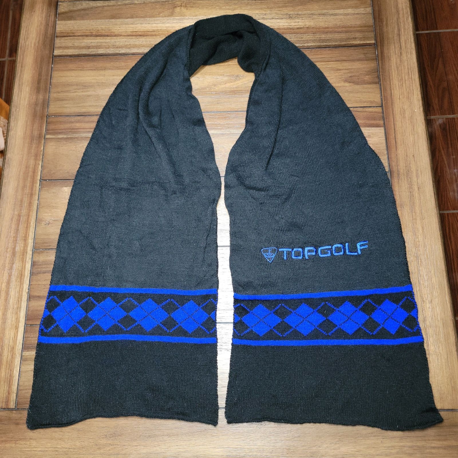 Other Top Golf Black & Cobalt Blue Knit Scarf 14" X 68" Size ONE SIZE - 1 Thumbnail