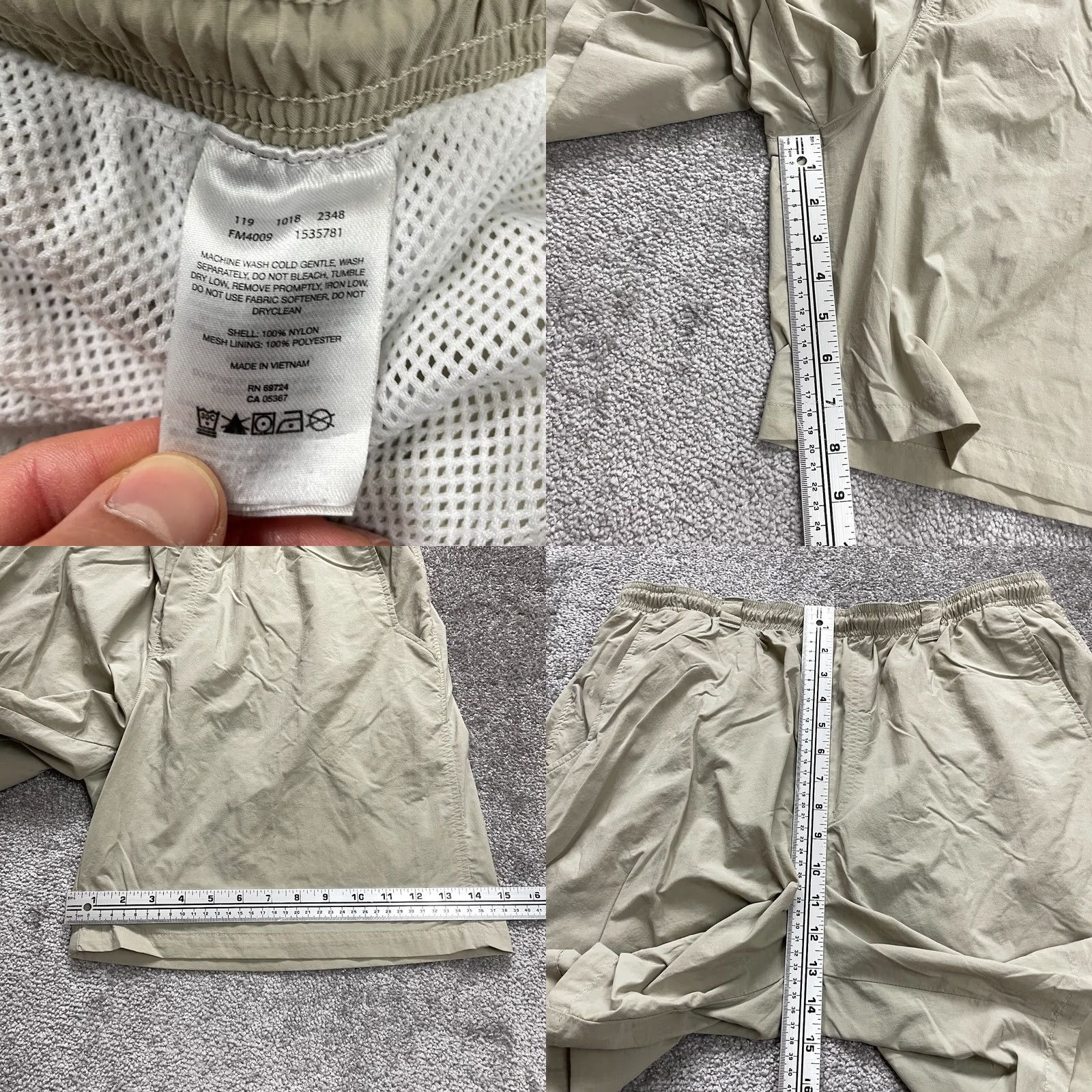 Vintage Columbia PFG Omni Shade Water Shorts Mens XL Beige Elastic Waist Swimming Trunks Size US 36 / EU 52 - 8 Thumbnail