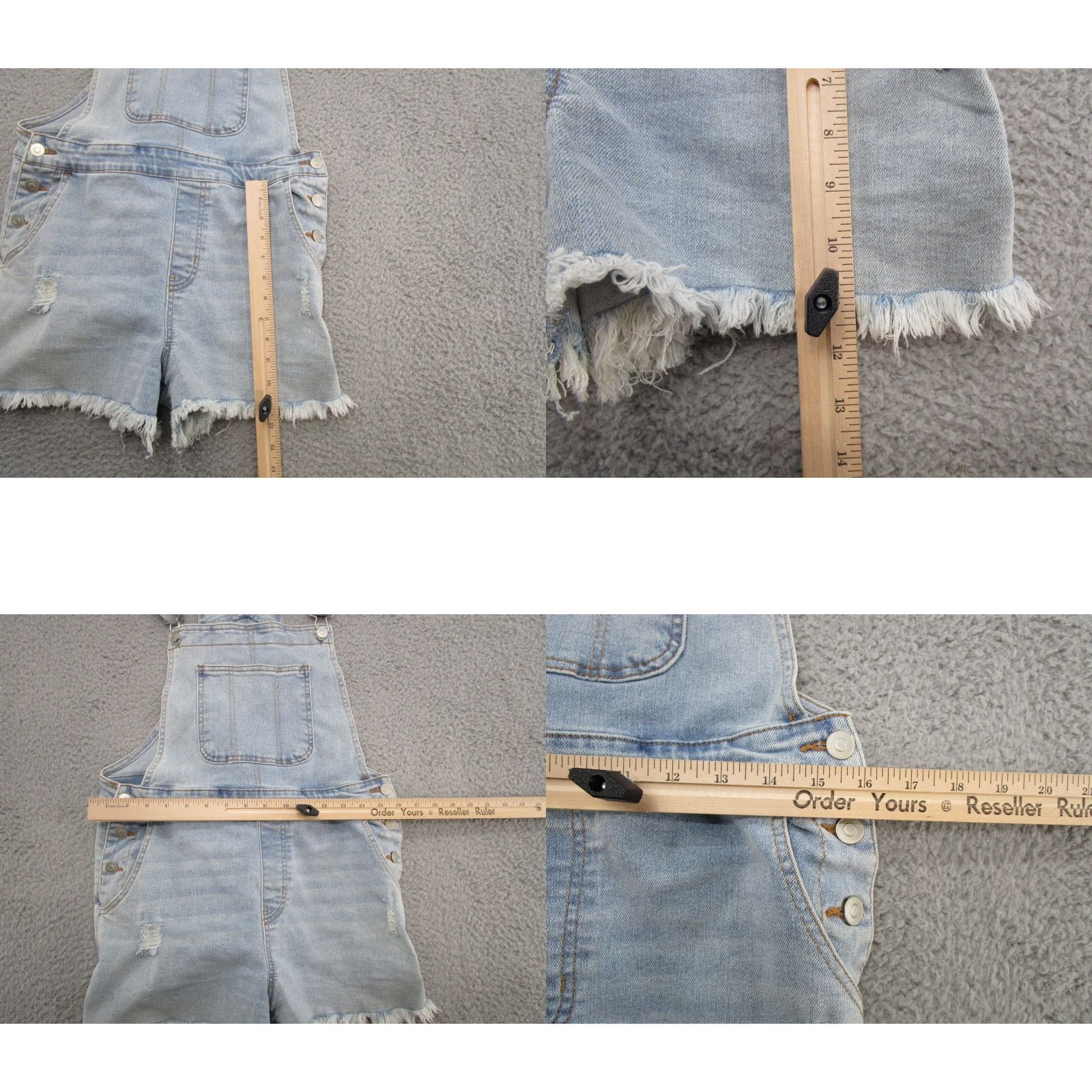 Vintage No Boundaries Denim Overalls Jumper Romper Juniors Medium 7-9 Shorts Shortalls Jeans Grunge 2000s NOBO Womens Boys Girls Size M / US 6-8 / IT 42-44 - 8 Thumbnail