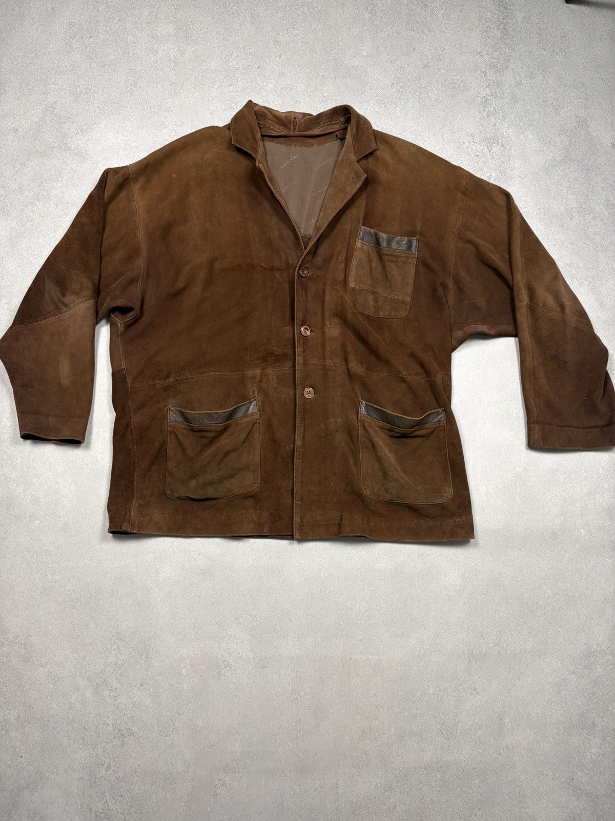 Yves Saint Laurent Yves Saint Laurent Archive 80s Suede Work Jacket YSL Vintage Size US XL / EU 56 / 4 - 4 Thumbnail