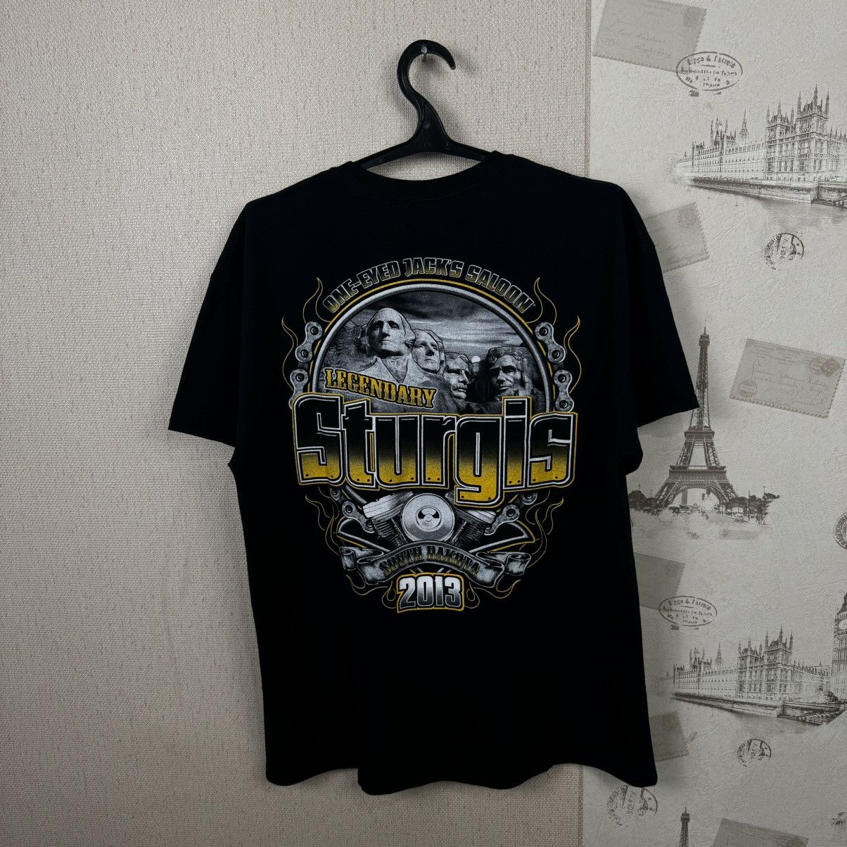 Harley Davidson × Vintage Vintage Sturgis Motorcycle Rally South Dakota XL Black Size US XL / EU 56 / 4 - 2 Thumbnail