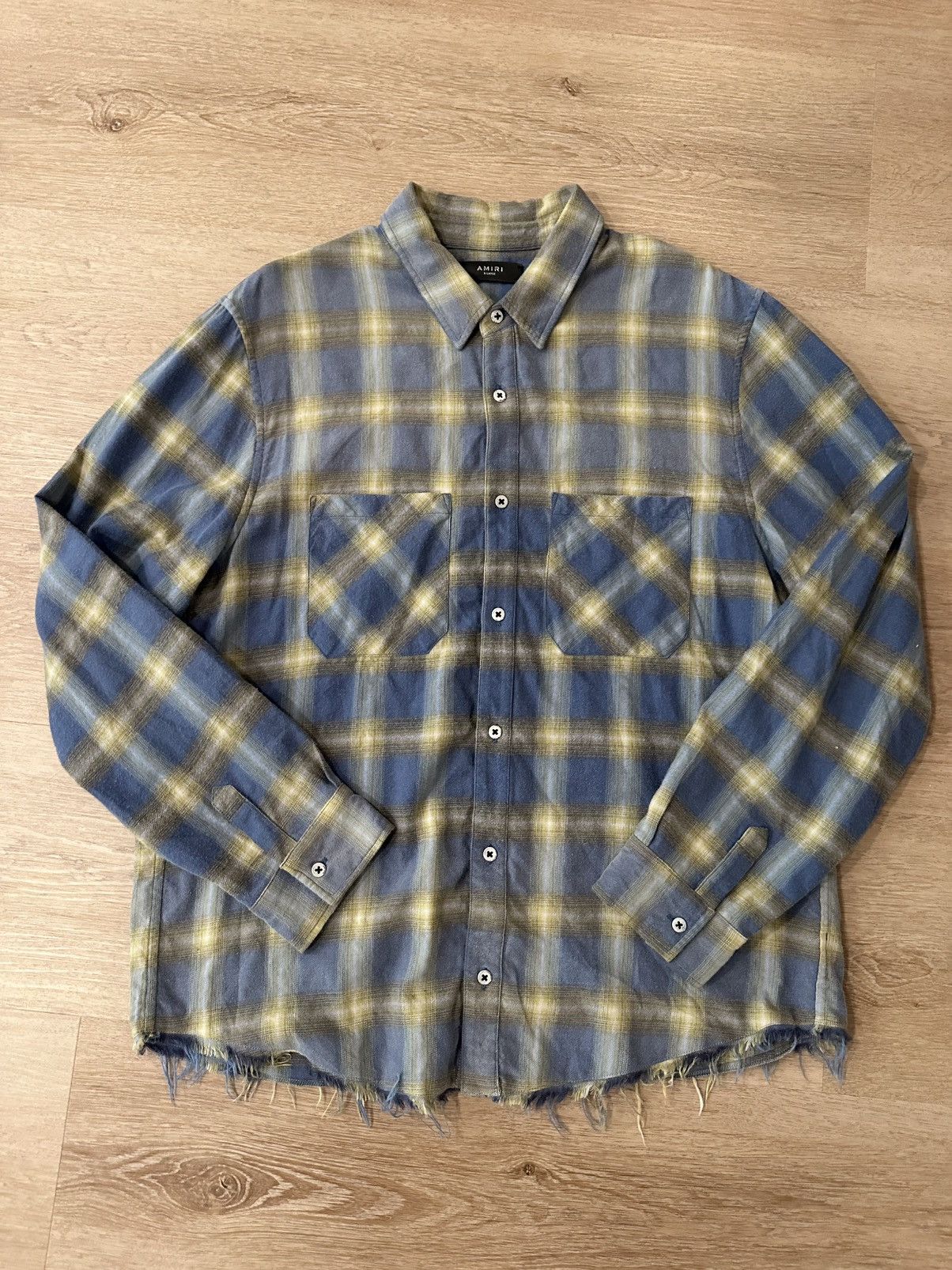 Amiri Distressed Amiri flannel XL Size US XL / EU 56 / 4 - 1 Thumbnail
