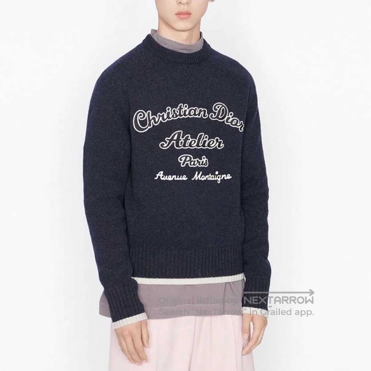 Dior new dior knitted wool sweater in navy. Size XS / US 0-2 / IT 36-38 - 6 Thumbnail