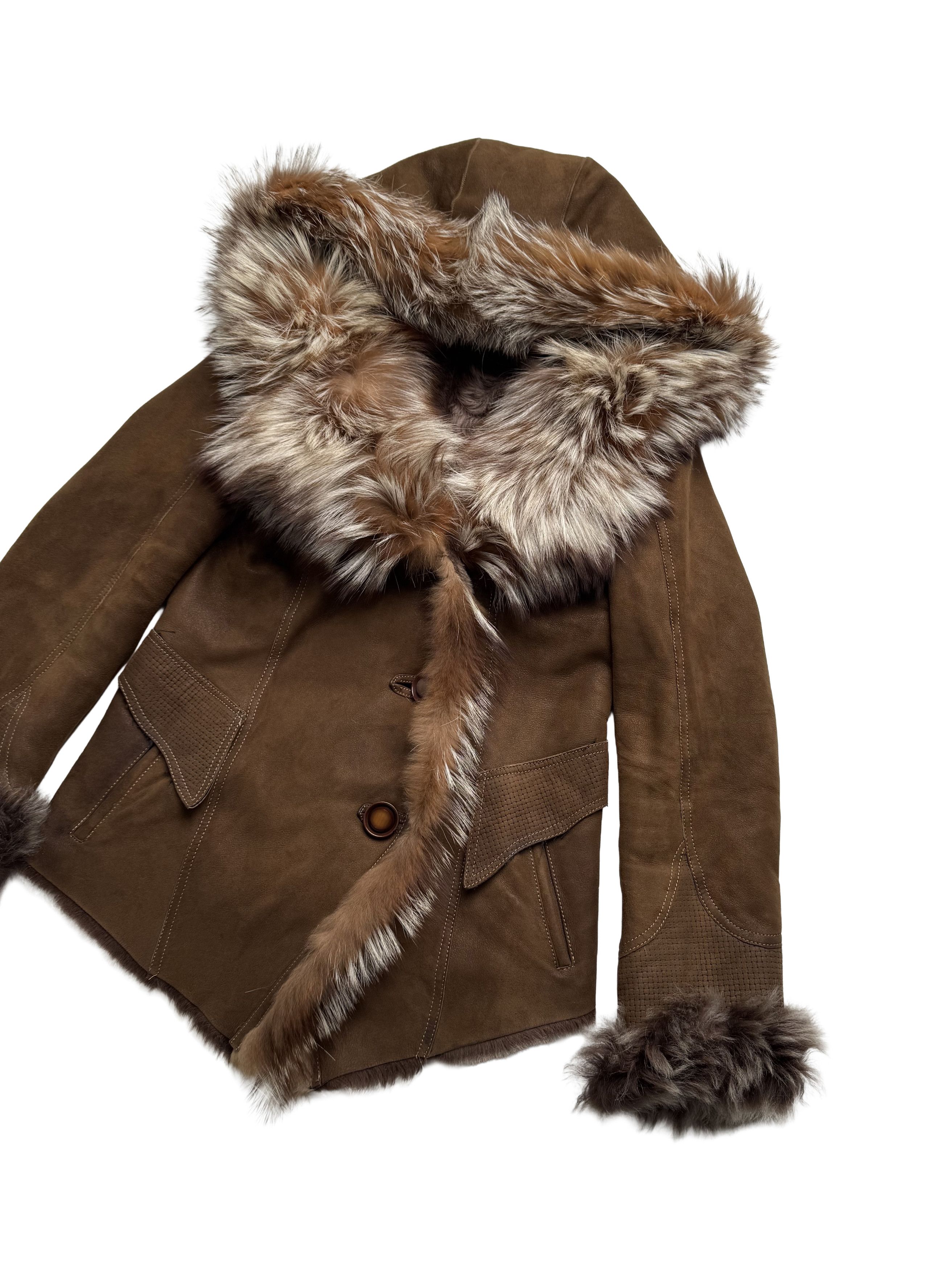 Japanese Brand Vintage Genuine Leather/Real Fur Hooded Jacket Size M / US 6-8 / IT 42-44 - 8 Thumbnail