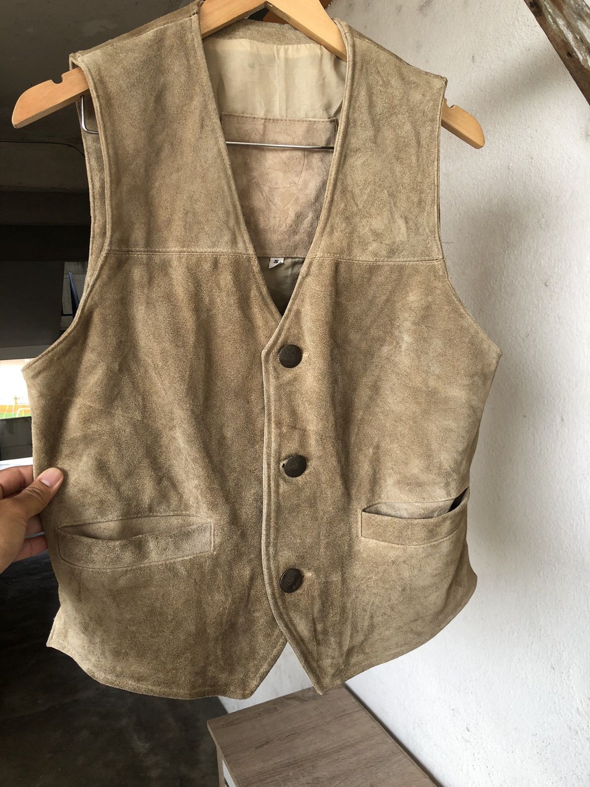 Vintage Vintage Hidesign Suede Leather Vest Jacket Size US S / EU 44-46 / 1 - 5 Thumbnail