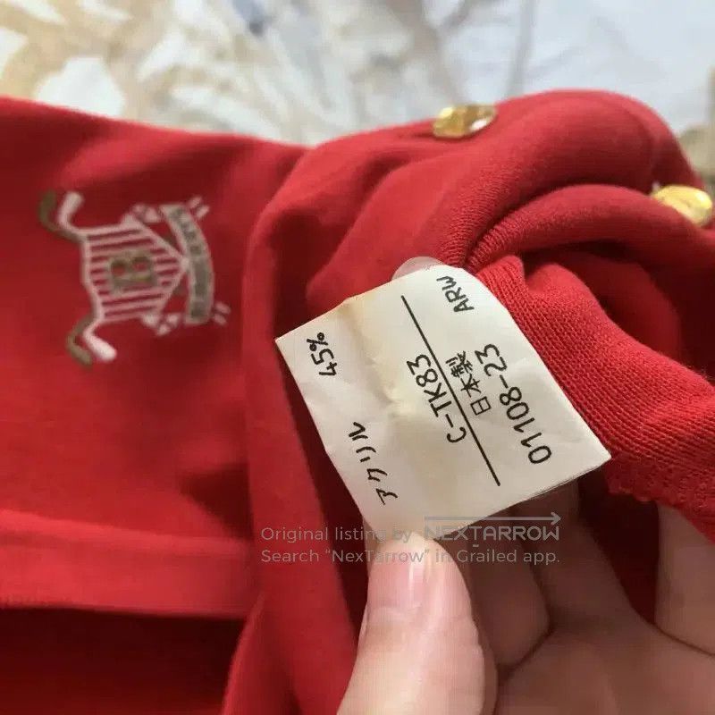 Burberry Burberry Red Cotton Blend Women's Knit Top. Size M / US 6-8 / IT 42-44 - 5 Thumbnail