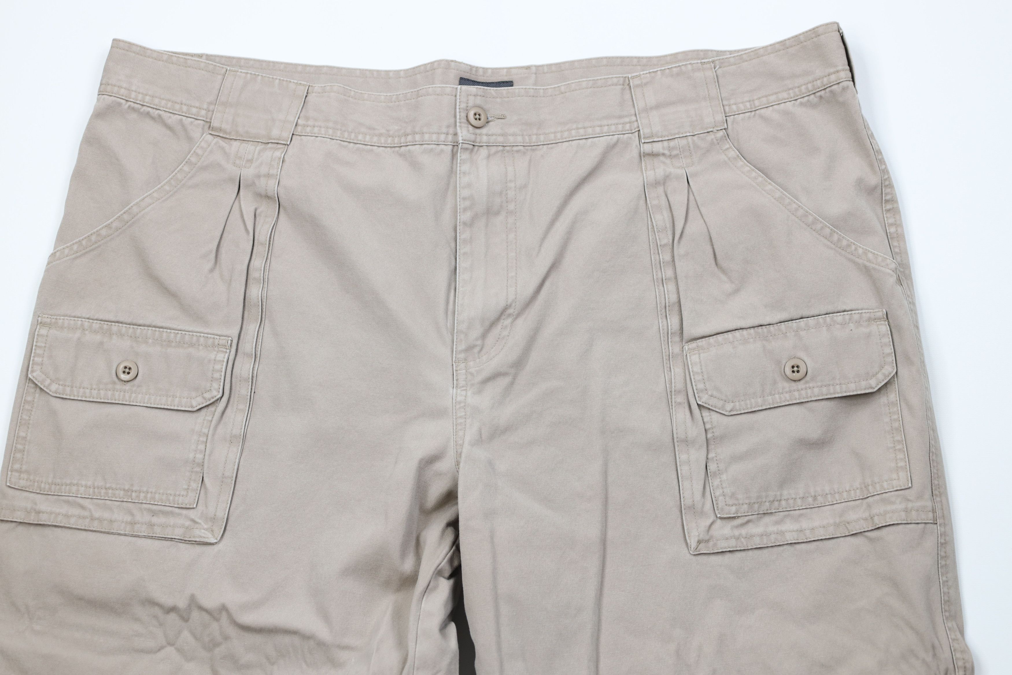 Cabelas Vintage Y2K Cabelas Relaxed Fit Wide Leg Cargo Pants Beige Size US 44 / EU 60 - 2 Thumbnail