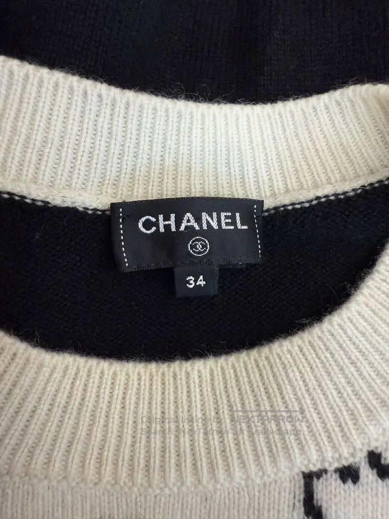 Chanel Chanel Black and White Peace Pigeon Sweater Size XXS / US 00 / IT 34 - 5 Thumbnail