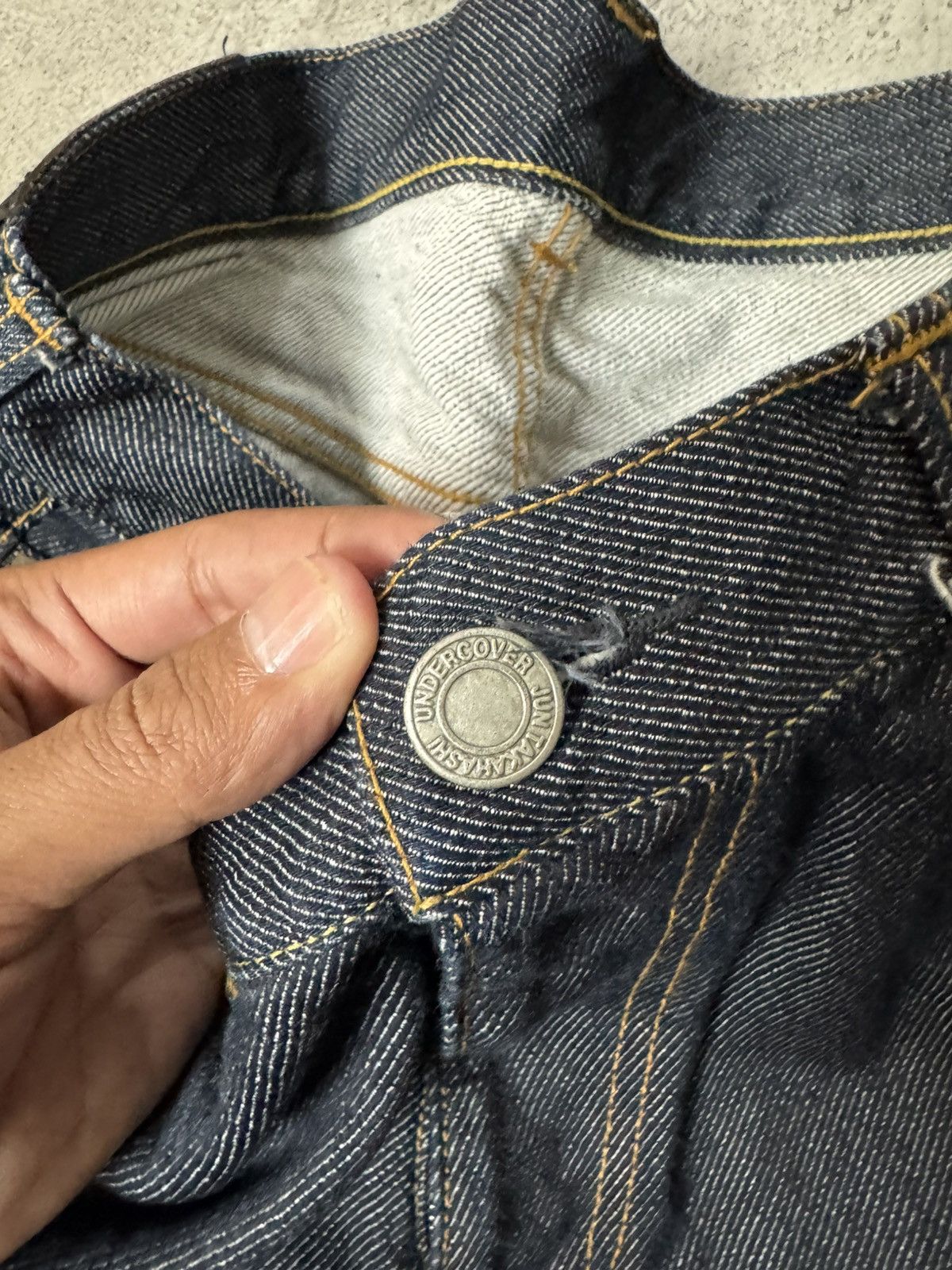 Undercover UNDERCOVER BLUE JEANS WITH CHAIN STITCHING Size US 31 - 4 Thumbnail