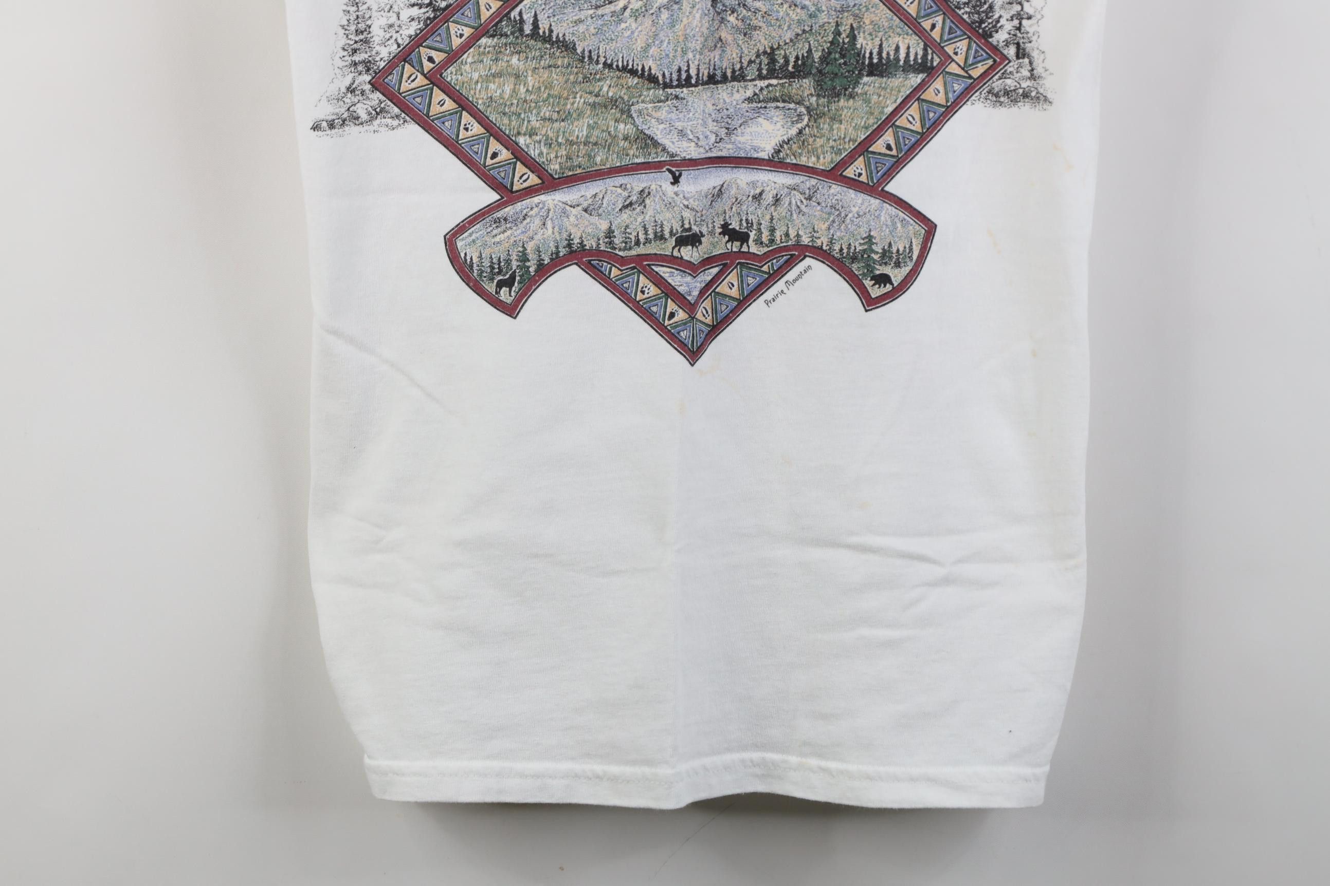 Vintage Vintage 90s Streetwear Nature Alaska Eagle T-Shirt White Size US S / EU 44-46 / 1 - 3 Thumbnail