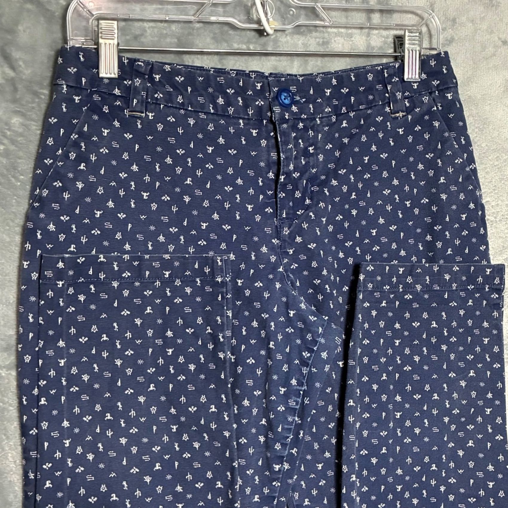 Patagonia Patagonia Common Threads Organic Cotton Aztec Crop Pants Women's 4 Blue Size 27" / US 4 / IT 40 - 4 Thumbnail