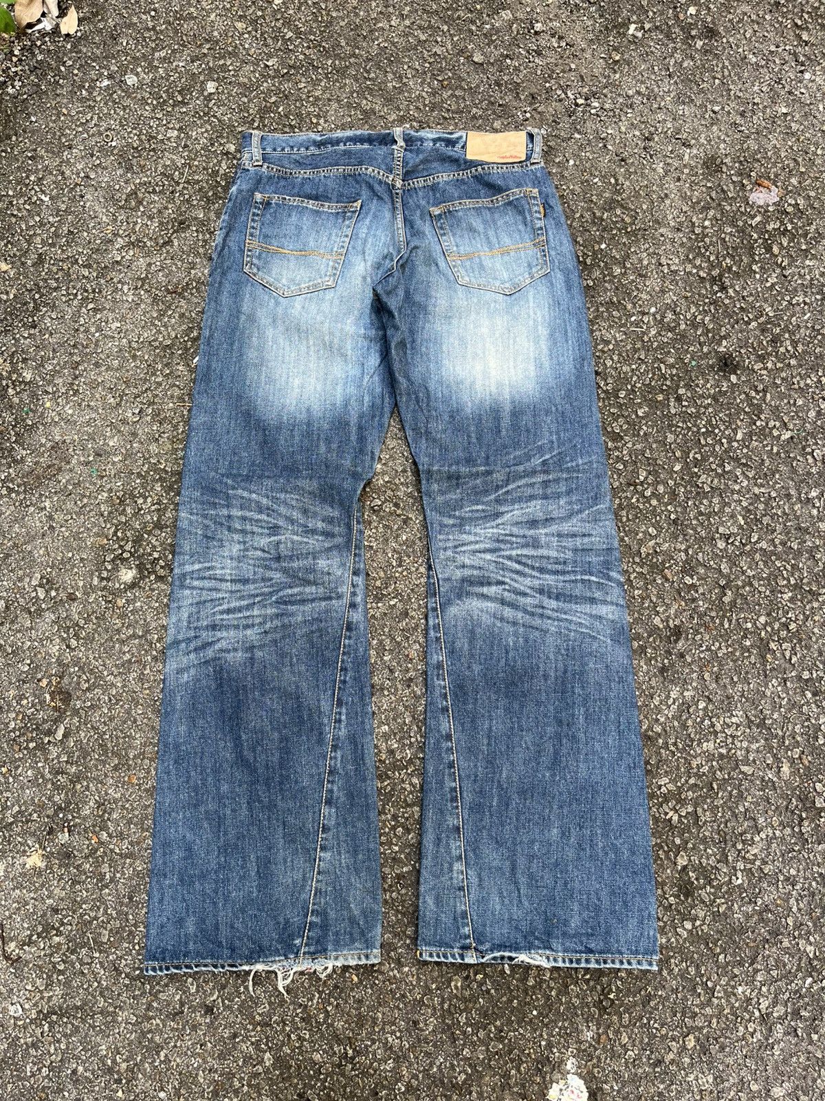 Hysteric Glamour Flare Jeans Clawmark Purple & Yellow Boot Cut Denim Punk Size US 34 / EU 50 - 10 Thumbnail