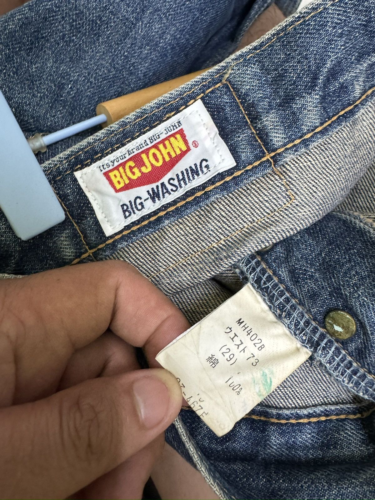 Big John Vintage Rare Big John Flared Bush Pocket Faded Denim Size US 28 / EU 44 - 13 Thumbnail